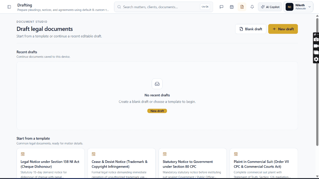 Document Studio - Drafting Hub