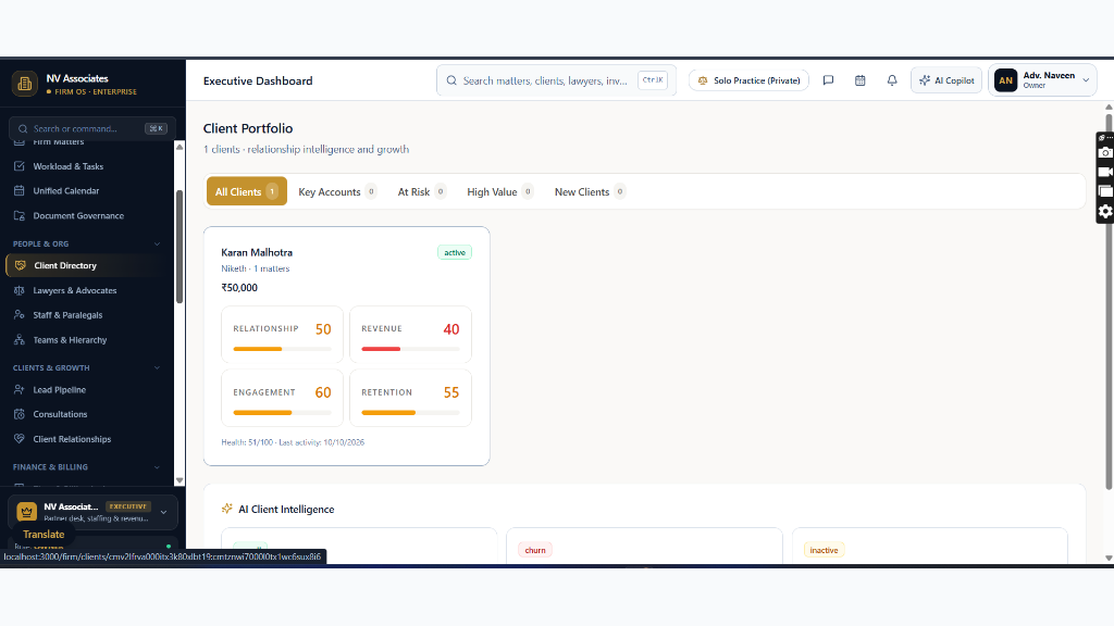 Access the Master Client Directory