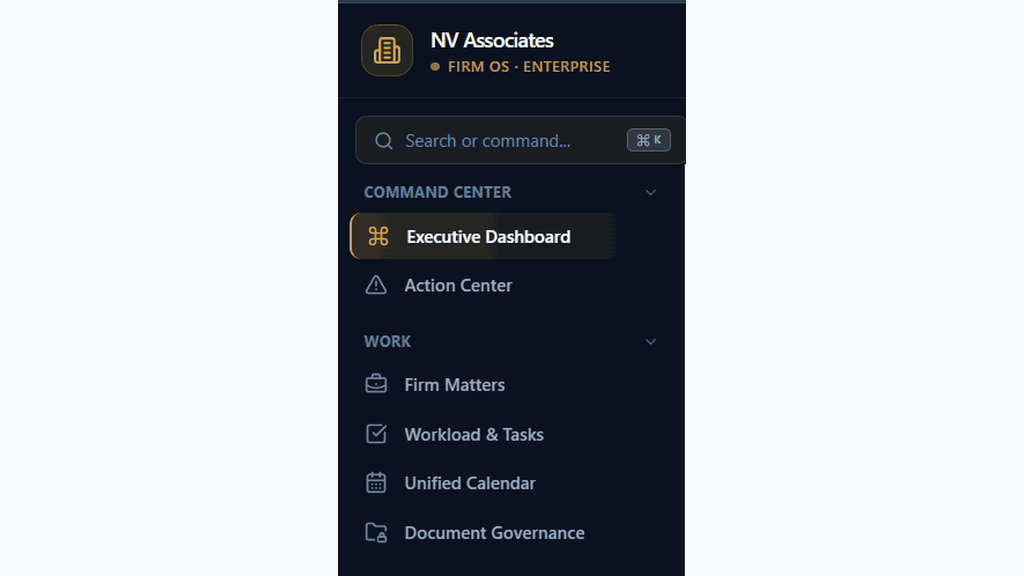 Firm OS Complete Sidebar Navigation Rail